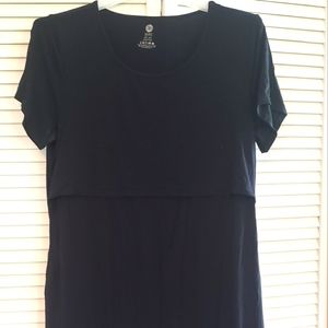 Maternity Nursing Pulldown Lounge Black XXL Dress 12/14